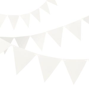 Stor Vimpelgirlang Vit