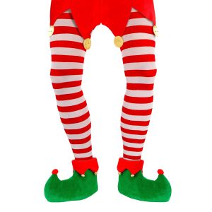 Strumpbyxor Röd/Vit Randiga Herr - X-Large