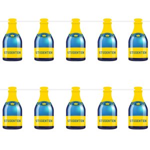 Studenten Girlang Champagneflaskor