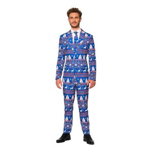 Suitmeister Christmas Blue Nordic Kostym - XX-Large