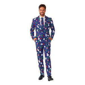 Suitmeister Christmas Snowman Blå Kostym - Small