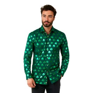 OppoSuits Shiny Shamrock Skjorta - 4XL