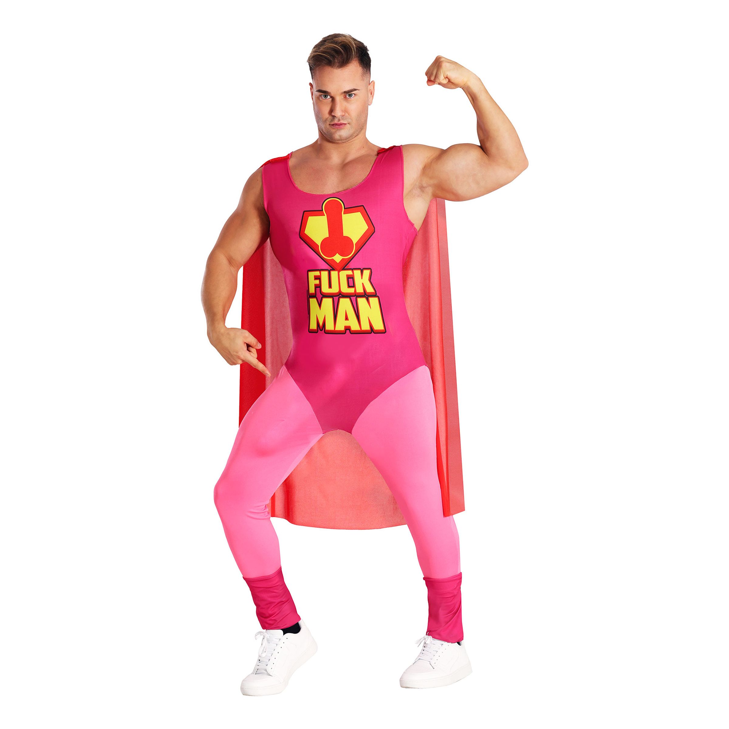 Superhjälte Fuckman Maskeraddräkt - Large
