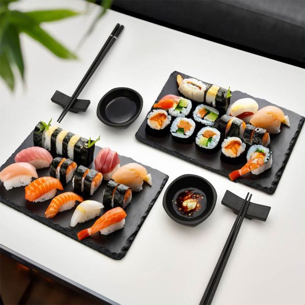 Sushi Set Svart 8-pack