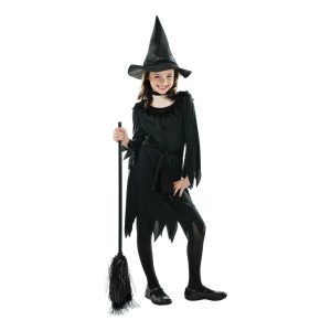 Svart Häxa Barn Maskeraddräkt - Small