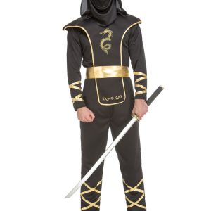 Svart Ninja Maskeraddräkt