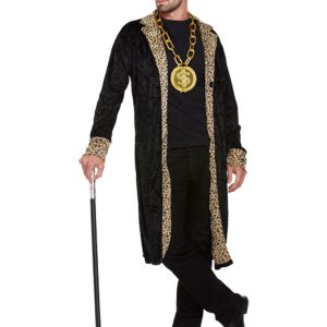 Svart Pimp Maskeraddräkt