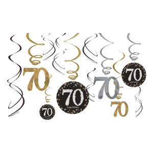 Swirls 70 Silver/Guld Glitter - 12-pack