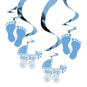 Swirls Baby Boy Blå - 5-pack