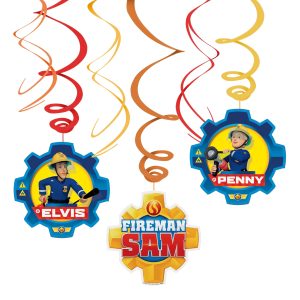 Swirls Brandman Sam Hängande Dekoration - 6-pack