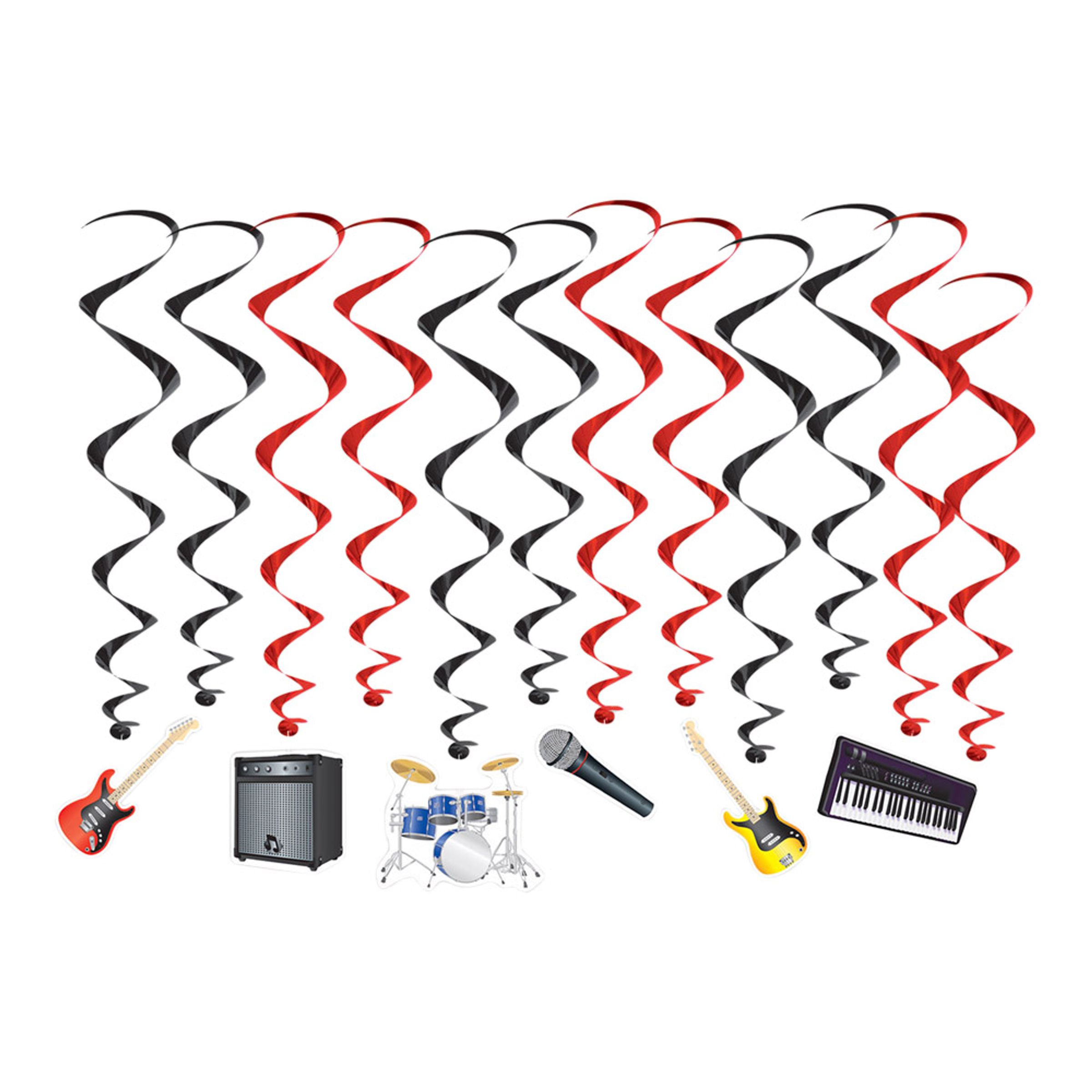 Swirls Musik Hängande Dekoration - 12-pack