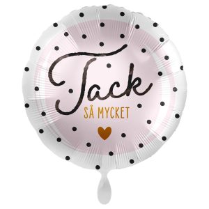 Tack Så Mycket Ballong Vit/Ljusrosa