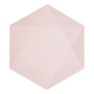 Tallrikar Hexagonala Vert Decor Rosa - Små
