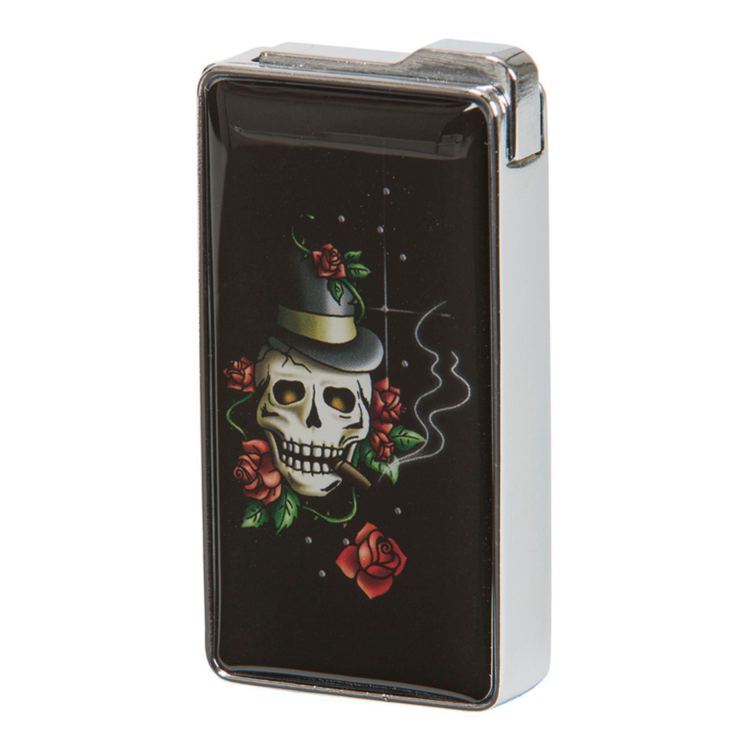 Tändare med Motiv - Dödskalle med Ros