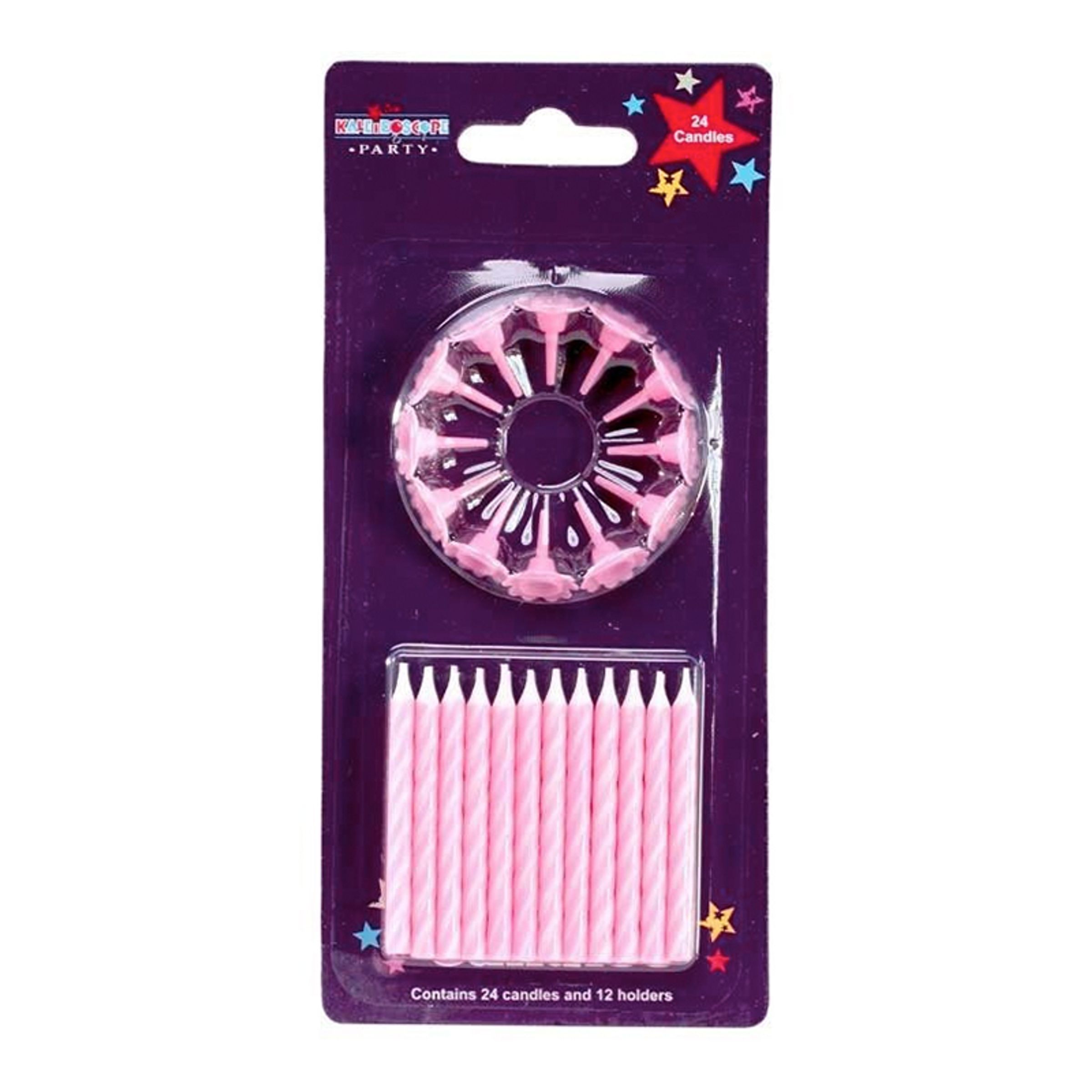 Tårtljus Babyrosa - 24-pack