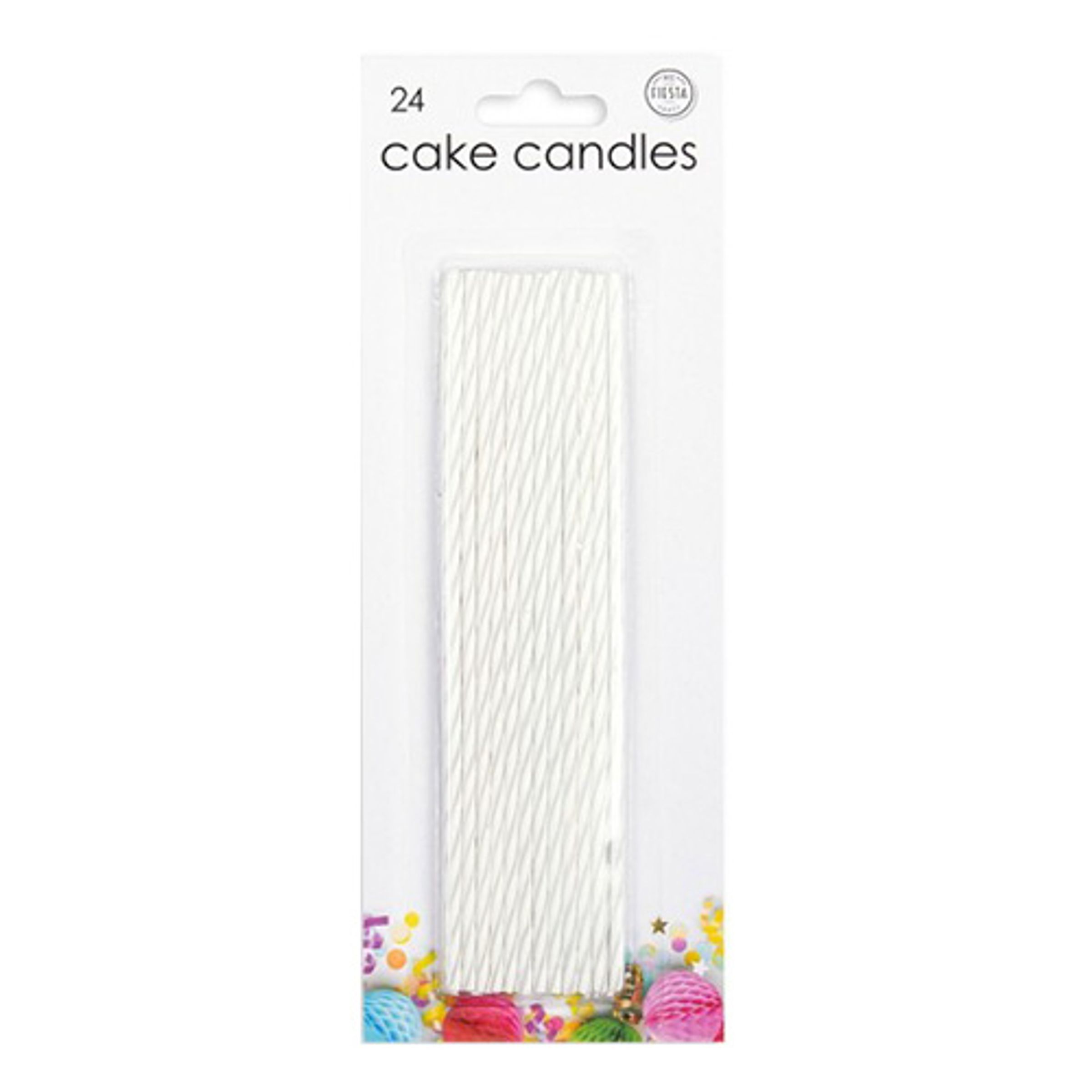 Tårtljus Extra Långa Vit - 24-pack