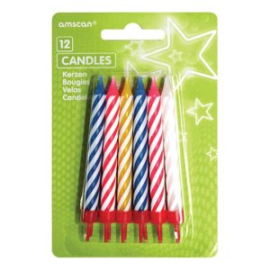 Tårtljus Flerfärgade - 12-pack