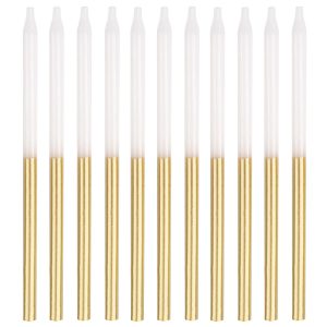 Tårtljus Guld/Vit 12-Pack