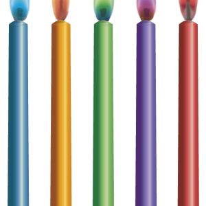 Tårtljus med Färgade Flammor