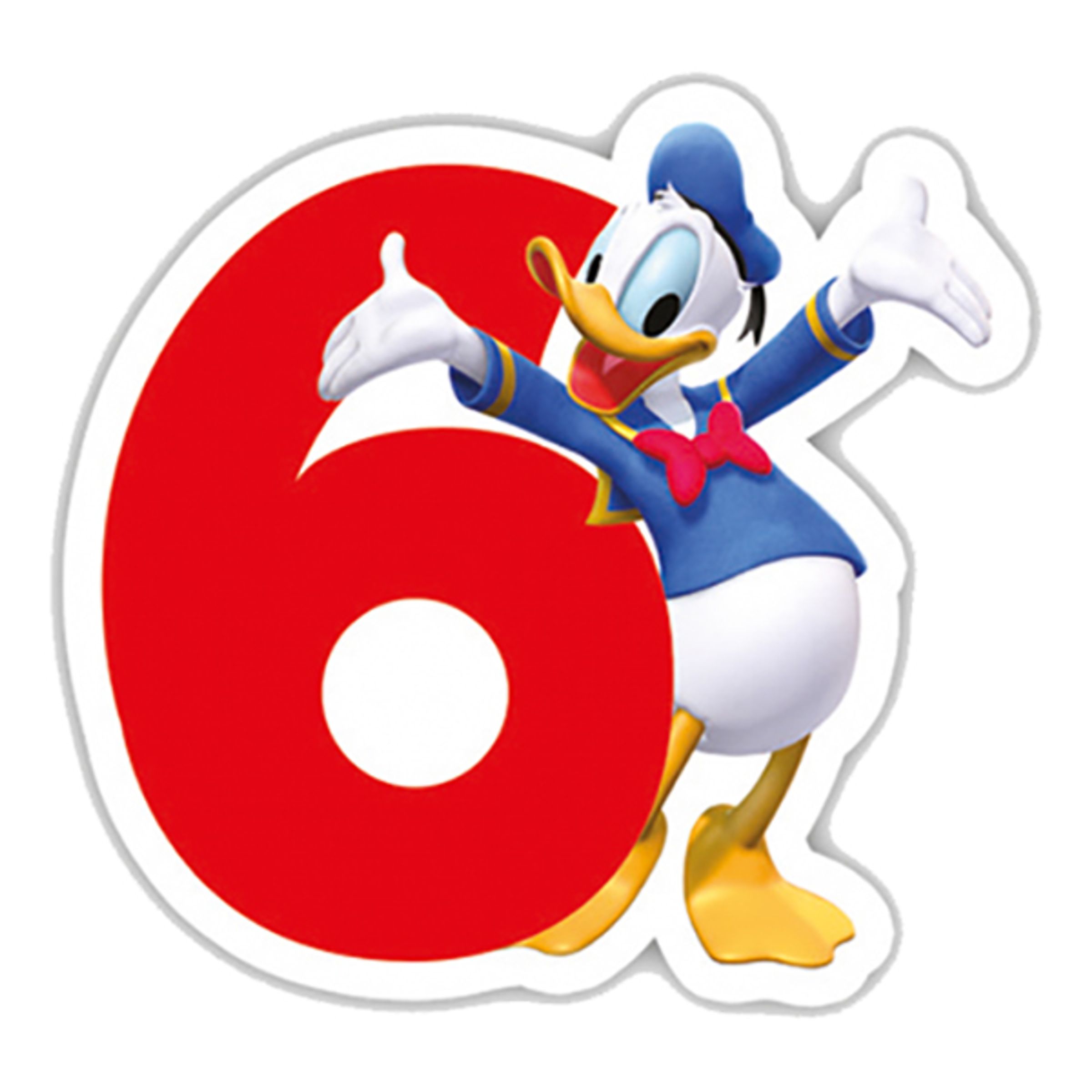 Tårtljus Disneyfigur - Siffra 6