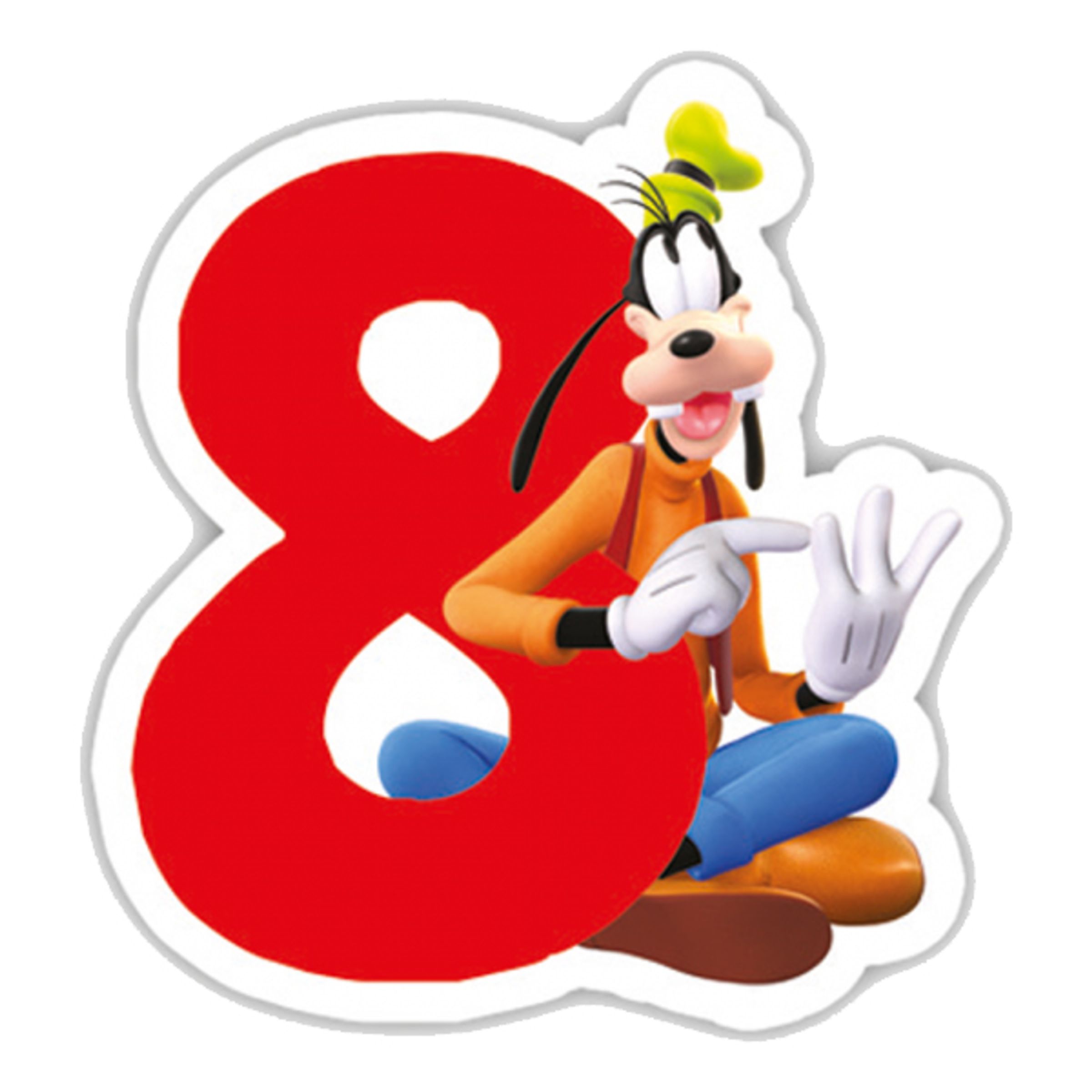 Tårtljus Disneyfigur - Siffra 8