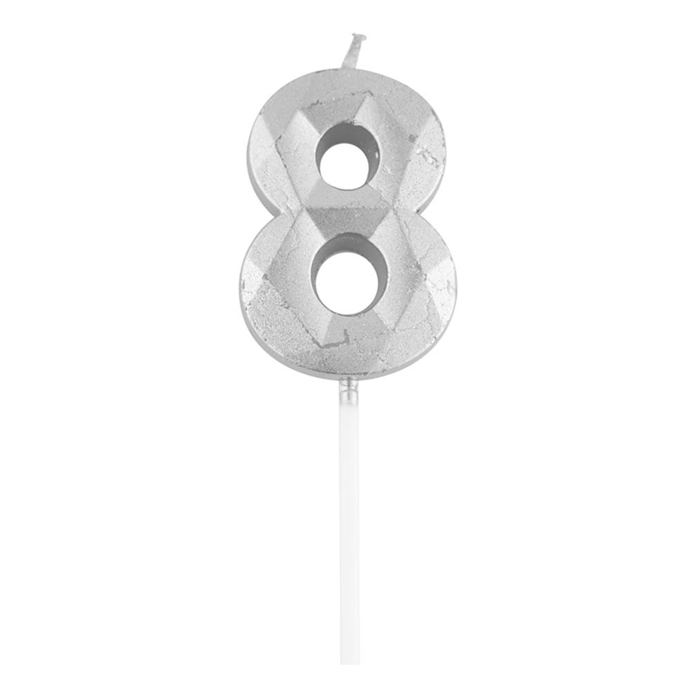 Tårtljus Siffra Diamond Silver - 8