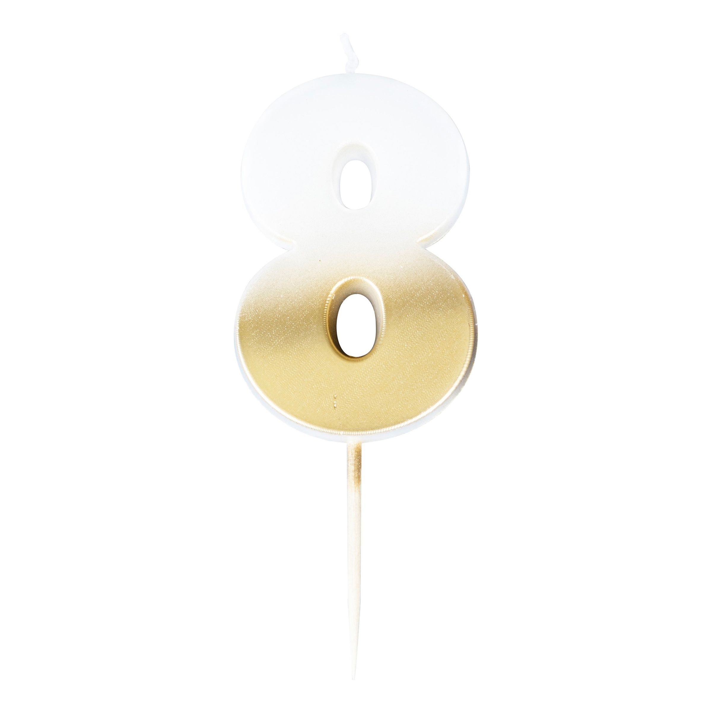 Tårtljus Siffra Guld Ombre - Siffa 8