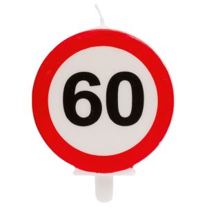 Tårtljus Trafikskylt 60