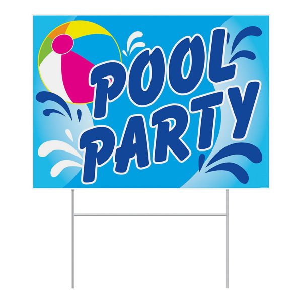 Trädgårdsskylt Pool Party