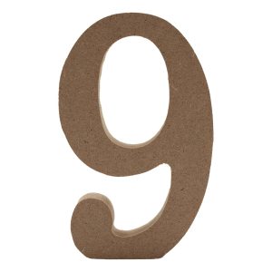Träsiffror - Siffra 9