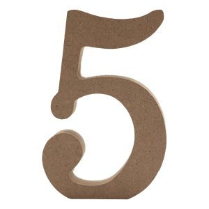 Träsiffror - Siffra 5