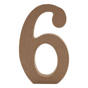 Träsiffror - Siffra 6