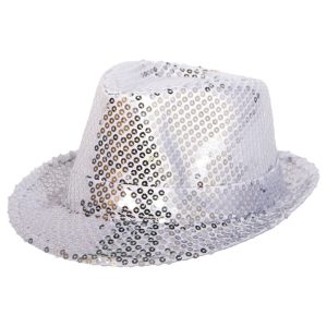Trilby Hatt Silverpaljetter