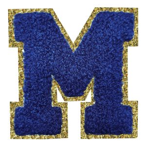 Tygmärke Bokstav Blå - Bokstav M
