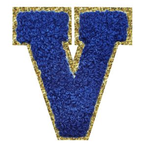 Tygmärke Bokstav Blå - Bokstav V