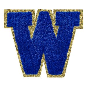 Tygmärke Bokstav Blå - Bokstav W