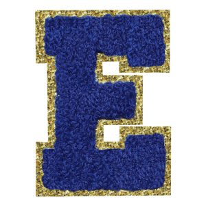 Tygmärke Bokstav Blå - Bokstav E