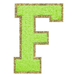 Tygmärke Bokstav Grön - Bokstav F