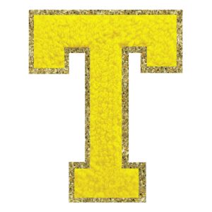 Tygmärke Bokstav Gul - Bokstav T