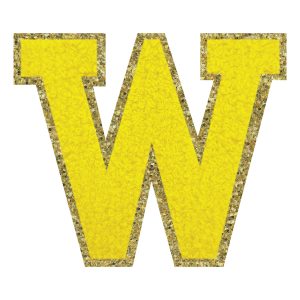 Tygmärke Bokstav Gul - Bokstav W