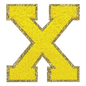 Tygmärke Bokstav Gul - Bokstav X