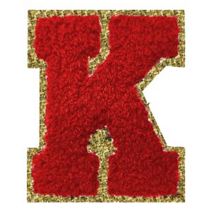 Tygmärke Bokstav Röd - Bokstav K