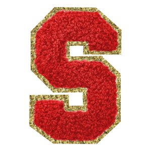 Tygmärke Bokstav Röd - Bokstav S