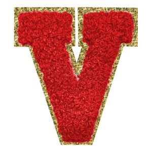 Tygmärke Bokstav Röd - Bokstav V