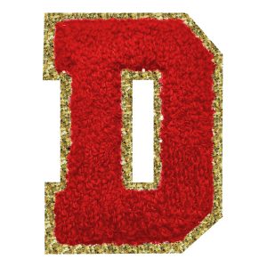 Tygmärke Bokstav Röd - Bokstav D