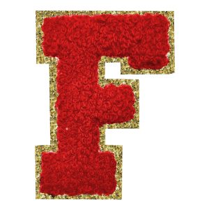 Tygmärke Bokstav Röd - Bokstav F