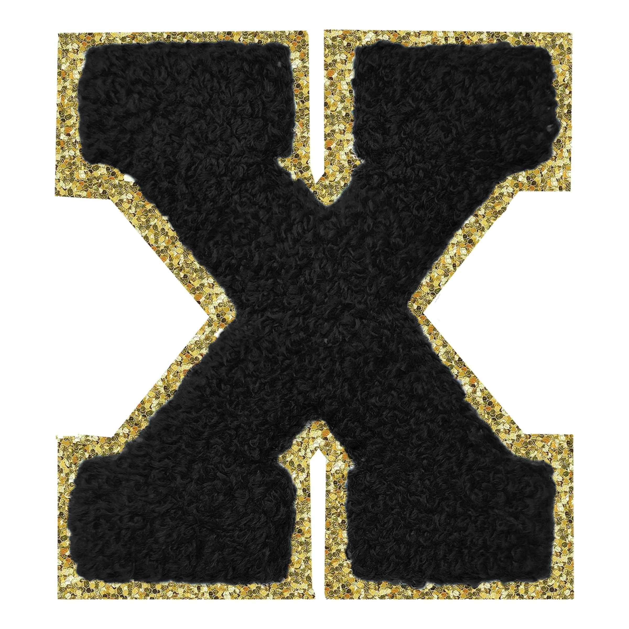 Tygmärke Bokstav Svart - Bokstav X