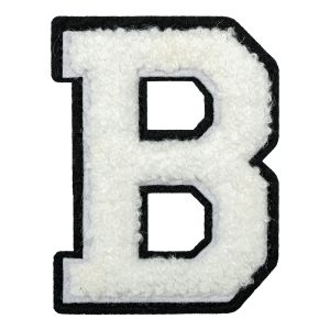 Tygmärke Bokstäver Vit - Bokstav B