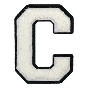 Tygmärke Bokstäver Vit - Bokstav C