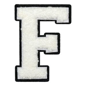 Tygmärke Bokstäver Vit - Bokstav F